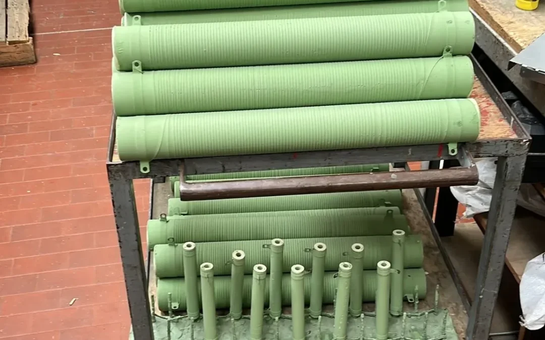 Resistori elettrici in fase di lavorazione