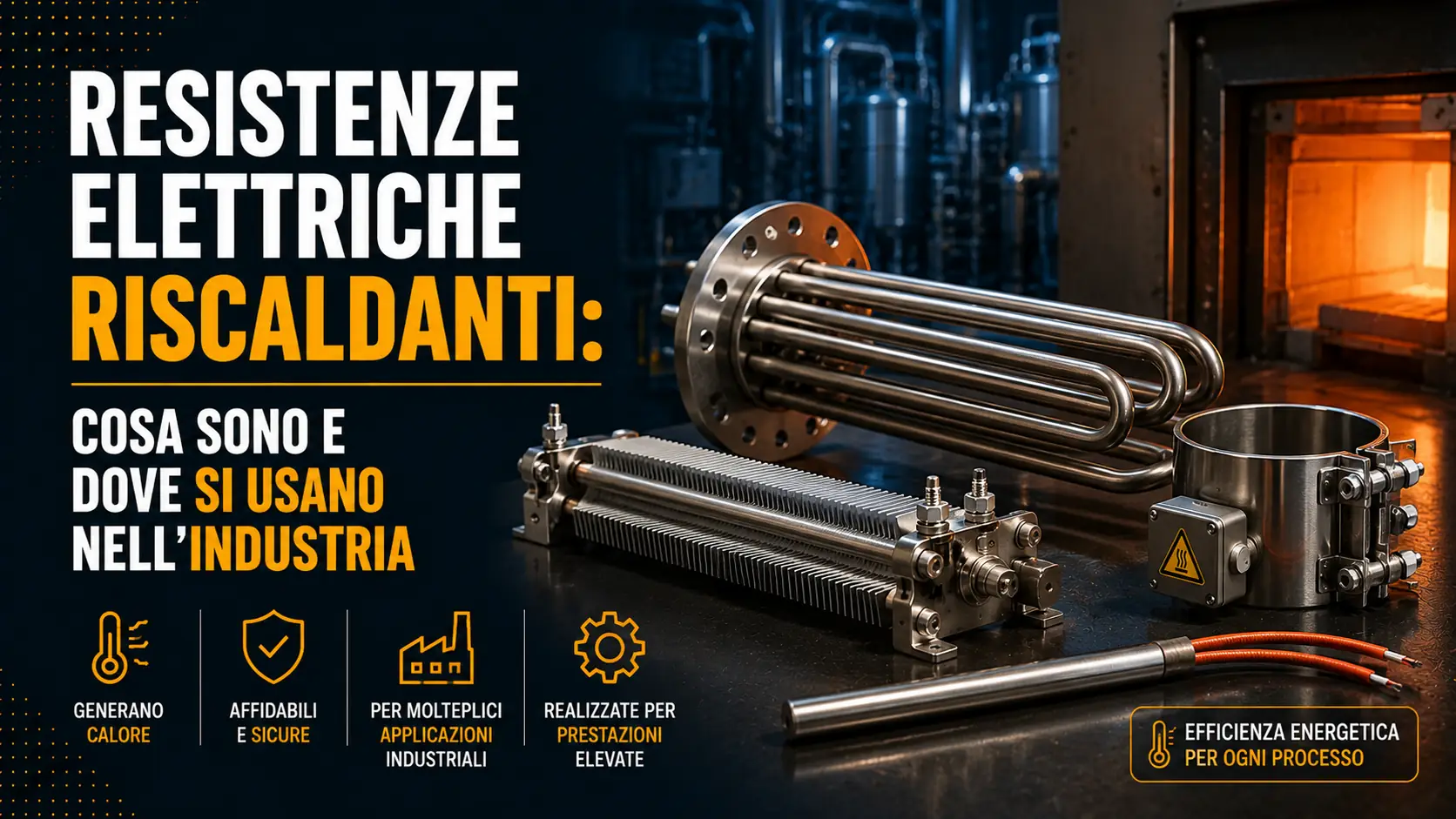 Resistenze elettriche riscaldanti: cosa sono e dove si usano nell’industria