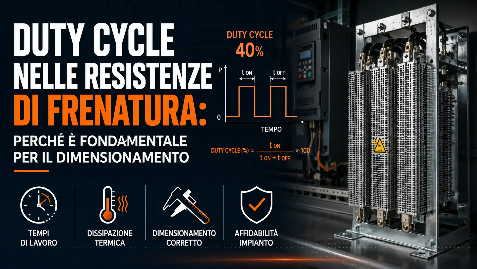 Duty cycle nelle resistenze di frenatura: cos’è e perché è fondamentale per il dimensionamento