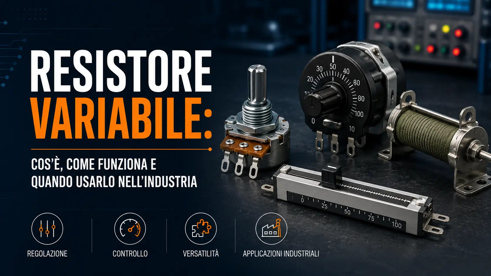 Resistore variabile: cos’è, come funziona e quando usarlo nell’industria